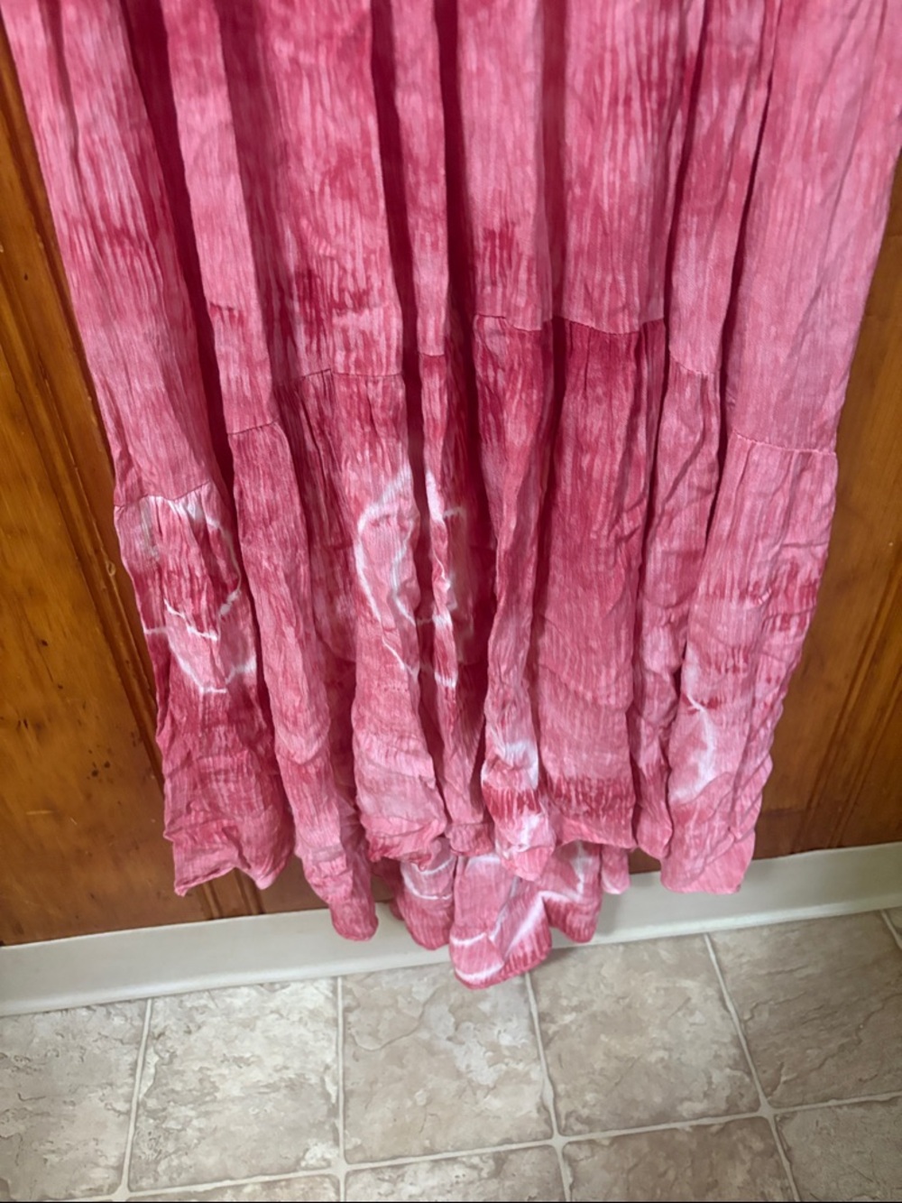 NEW! Skylar Rose Pink Tie Dye Boho High Low Dress - Size Large - Picture 4 of 8